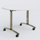 Table ronde gamme Arca D110 cm. Plateau Blanc et pietement Chrome.