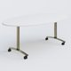 Table ovale gamme Arca 200-110 cm. Plateau Blanc et pietement Chrome.