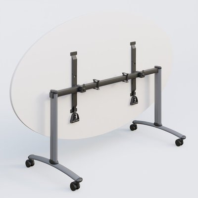 [Pas de famille] - [Pas de sous famille] - Table ovale gamme Arca 200-110 cm. Plateau Blanc et pietement Aluminium.