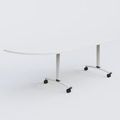 [Pas de famille] - [Pas de sous famille] - Module d'angle 90° Gauche gamme Arca 200-80 cm. Plateau Blanc et pietement Blanc.