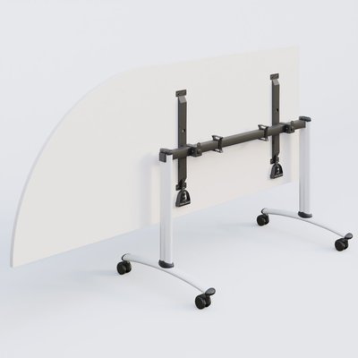 [Pas de famille] - [Pas de sous famille] - Module d'angle 90° Gauche gamme Arca 200-80 cm. Plateau Blanc et pietement Blanc.