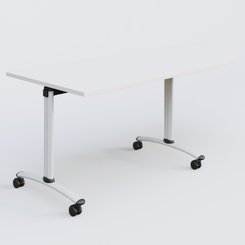 [Pas de famille] - [Pas de sous famille] - Module d'angle 90° Droite gamme Arca 200-80 cm. Plateau Blanc et pietement Blanc.