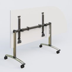 [Pas de famille] - [Pas de sous famille] - Module d'angle 90° Droite gamme Arca 200-80 cm. Plateau Blanc et pietement Chrome.