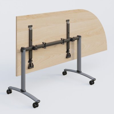 [Pas de famille] - [Pas de sous famille] - Module d'angle 90° Droite gamme Arca 200-80 cm. Plateau Hêtre et pietement Aluminium.