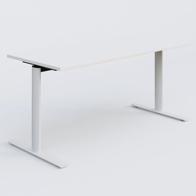 [Pas de famille] - [Pas de sous famille] - Module droit gamme Pure 160-70 cm. Plateau Blanc et pietement Blanc.