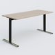 Module droit gamme Pure 160-70 cm. Plateau Acacia et pietement Noir/Chrome.