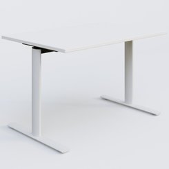[Pas de famille] - [Pas de sous famille] - Module droit gamme Pure 120-80 cm. Plateau Blanc et pietement Blanc.