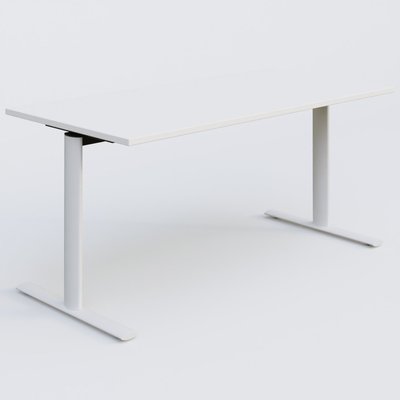 [Pas de famille] - [Pas de sous famille] - Module droit gamme Pure 160-80 cm. Plateau Blanc et pietement Blanc.
