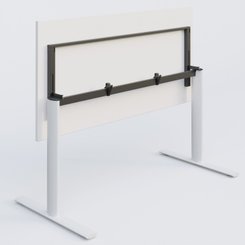 [Pas de famille] - [Pas de sous famille] - Module droit gamme Pure 180-80 cm. Plateau Blanc et pietement Blanc.