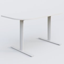 [Pas de famille] - [Pas de sous famille] - Module d'extrémité gamme Pure 145-70 cm. Plateau Blanc et pietement Blanc.