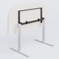 [Pas de famille] - [Pas de sous famille] - Module d'extrémité gamme Pure 145-70 cm. Plateau Blanc et pietement Blanc.