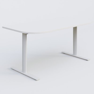 [Pas de famille] - [Pas de sous famille] - Module d'extrémité gamme Pure 165-80 cm. Plateau Blanc et pietement Blanc.