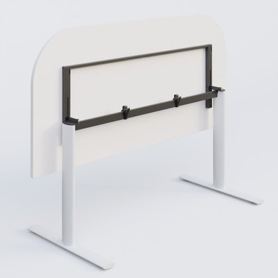 [Pas de famille] - [Pas de sous famille] - Module d'extrémité gamme Pure 165-80 cm. Plateau Blanc et pietement Blanc.