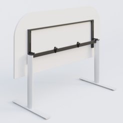 [Pas de famille] - [Pas de sous famille] - Module d'extrémité gamme Pure 165-80 cm. Plateau Blanc et pietement Blanc.