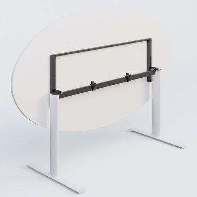 [Pas de famille] - [Pas de sous famille] - Table ovale gamme Pure 200-110 cm. Plateau Blanc et pietement Blanc.
