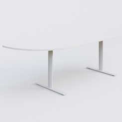 [Pas de famille] - [Pas de sous famille] - Module d'angle 90° intégré à gauche, gamme Pure 200-80 cm. Plateau Blanc et pietement Blanc.