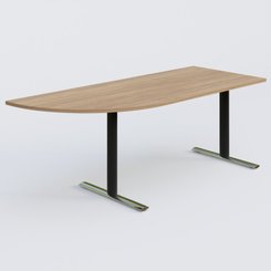 [Pas de famille] - [Pas de sous famille] - Module d'angle 90° intégré à gauche, gamme Pure 200-80 cm. Plateau Noyer et pietement Noir/Chrome.