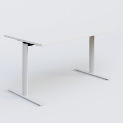[Pas de famille] - [Pas de sous famille] - Module d'angle 90° intégré à droite, gamme Pure 200-80 cm. Plateau Blanc et pietement Blanc.