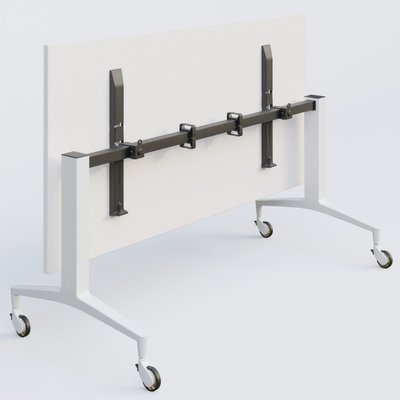 [Pas de famille] - [Pas de sous famille] - Module droit de la gamme LEM 140-80 cm. Plateau Blanc et pietement Blanc.