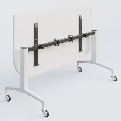 [Pas de famille] - [Pas de sous famille] - Module d'extrémité de la gamme LEM 165-80 cm. Plateau Blanc et pietement Blanc.