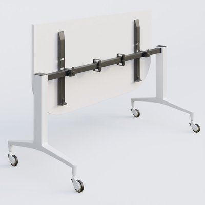 [Pas de famille] - [Pas de sous famille] - Module d'extrémité de la gamme LEM 145-70 cm. Plateau Blanc et pietement Blanc.