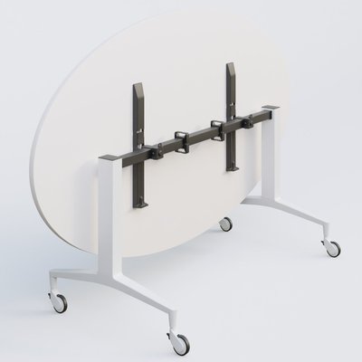 [Pas de famille] - [Pas de sous famille] - Table ovale de la gamme LEM 200-110 cm. Plateau Blanc et pietement Blanc.