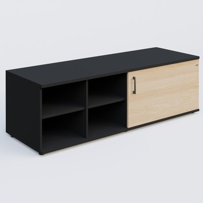 [Pas de famille] - [Pas de sous famille] - Caisson USE ME sans caisson, porte à droite. Caisson Noir et portes Hêtre.