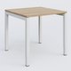 Bureau droit gamme K3 80-80 cm hauteur réglable. Plateau Chêne naturel et pietement Blanc.