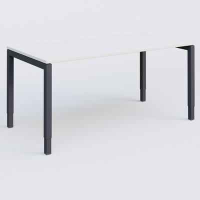 Gamme K3 - Plans droits - Bureau droit gamme K3 160-80 cm hauteur réglable. Plateau Blanc et pietement Anthracite.