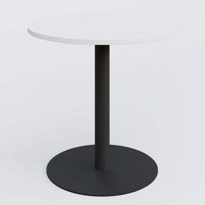 TABLES DE REUNION - Rectangulaire - Table de réunion Ø80 cm, blanc/ noir
