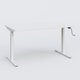 Poste solo 120*80 réglable en hauteur manuel 70-116 cm gamme KPro1. Plateau Blanc et pietement Blanc.