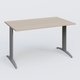 K2 Plateau droit 120x80 pieds fixe. Plateau Acacia et pietement Aluminium