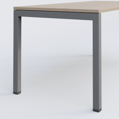 Gamme K3 - Plans droits - K3 Plateau droit 160x80 . Plateau Acacia et pietement Aluminium