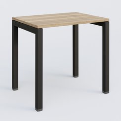 [Pas de famille] - [Pas de sous famille] - K3 Plateau droit 80x60 pieds fixe. Plateau Chêne naturel et pietement Noir Grainé.