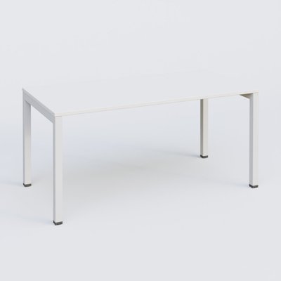 Gamme K3 - Plans droits - K3 Plateau droit 160x80 . Plateau Blanc et pietement Blanc