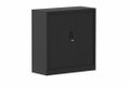 Armoire à rideaux H105xL100cm 2 tablettes