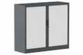Armoire à rideaux H105xL120cm 2 tablettes