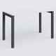 K3 Plateau droit 120x60 pieds fixe. Plateau Blanc et pietement Anthracite.
