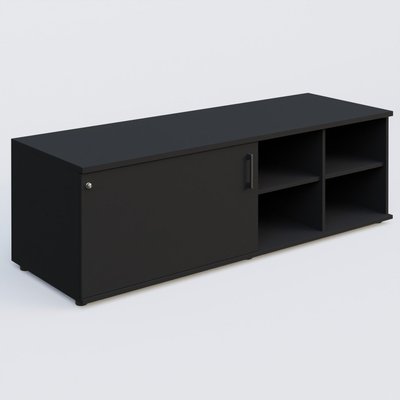 [Pas de famille] - [Pas de sous famille] - Caisson USE ME sans caisson, porte à gauche. Caisson Noir et portes Noir.