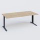 K1 Plateau droit 200x100 pieds fixe. Plateau Chêne naturel et pietement Anthracite