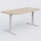 Module d'extrémité gamme Pure 165-80 cm. Plateau Hêtre et pietement Blanc.