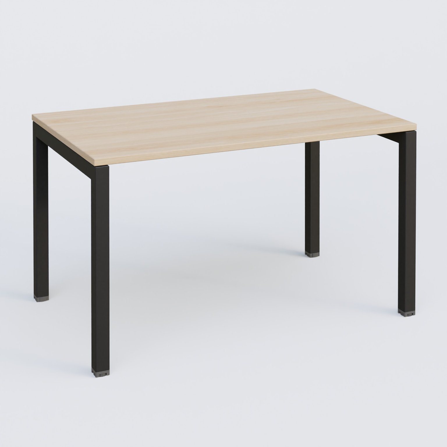 K3 Plateau droit 140x80 . Plateau Hêtre et pietement Noir Mat