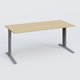 K1 Plateau droit 180x80 pieds fixe. Plateau Chêne clair et pietement Aluminium