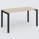 K3 Plateau droit 140x70 pieds fixe. Plateau Hêtre et pietement Noir Grainé.