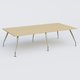 K5 table bench 280*145 cm. Plateau Chêne clair et pietement Chrome avec base chromé.