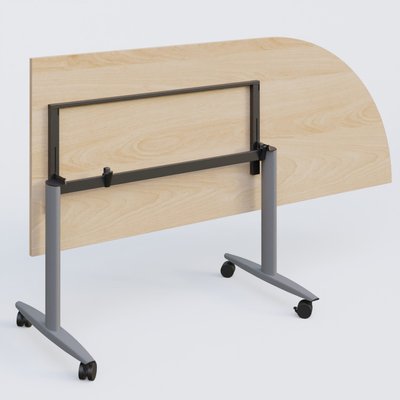 TABLES ABATTANTES - New Design - Module d'angle 90° pour table abattante gamme Design 200-80 cm à droite. Plateau Hêtre et pietement Aluminium.