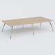 K5 table bench 320*165 cm. Plateau Chêne naturel et pietement Chrome avec base chromé.