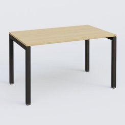 [Pas de famille] - [Pas de sous famille] - K3 Plateau droit 140x80 . Plateau Chêne clair et pietement Noir Mat