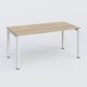 K3 Plateau droit 180x80 . Plateau Chêne naturel et pietement Blanc