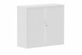 Armoire à rideaux H105xL120cm 2 tablettes